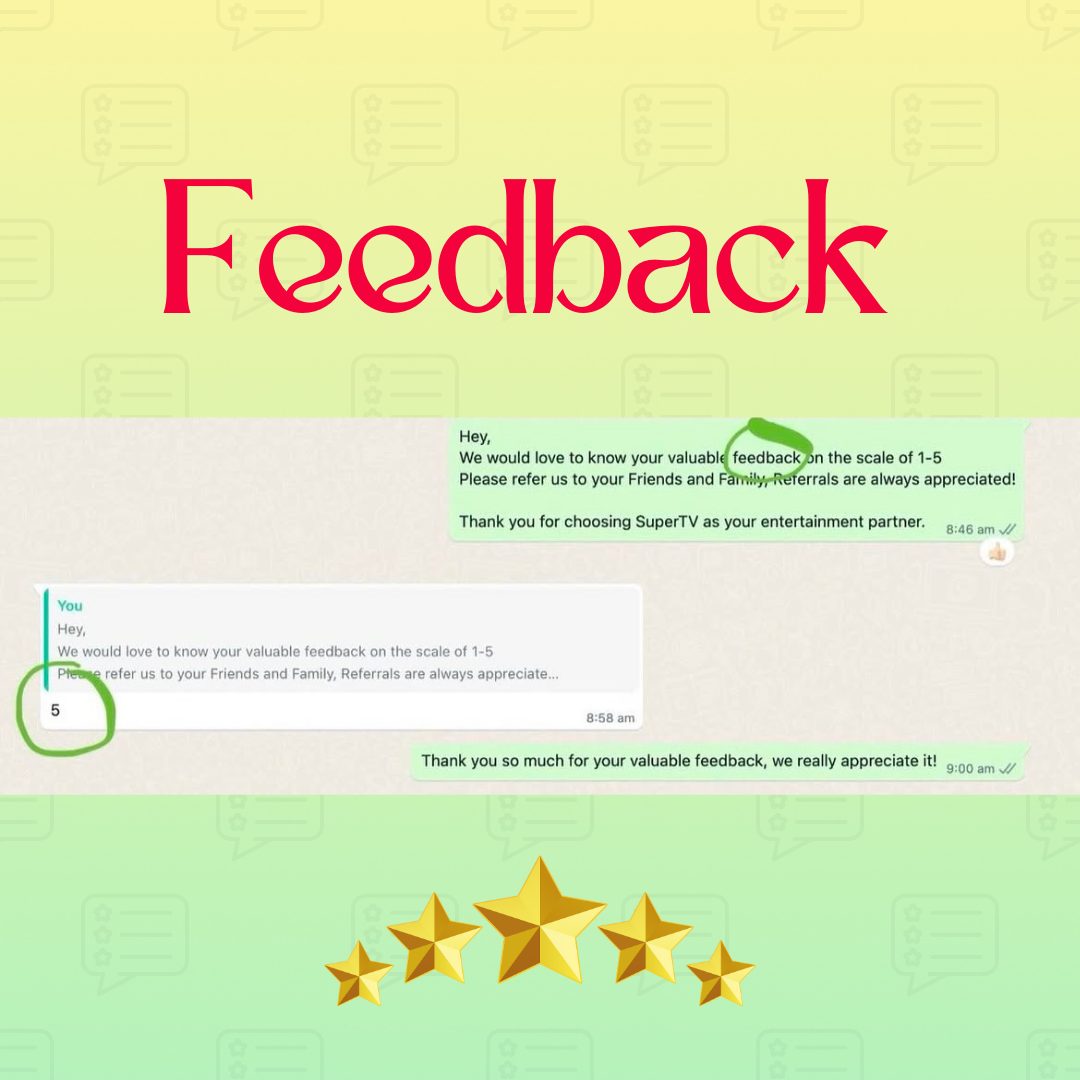 Customer feedback highlighting SuperTv as the best IPTV service provider in Dubai